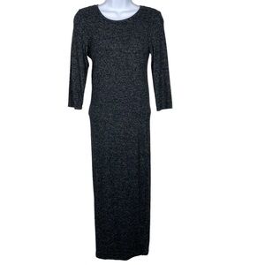 STRADIVARIUS Gray Bodycon Midi Dress Small